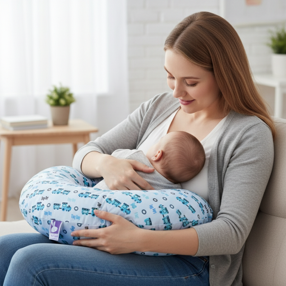 Cojín de Lactancia Tiny Tren Verde - Imagen 2