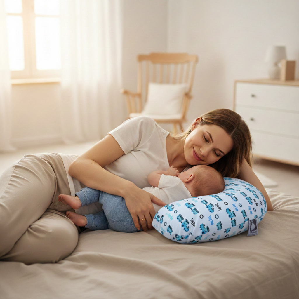 Cojín de Lactancia Tiny Tren Verde