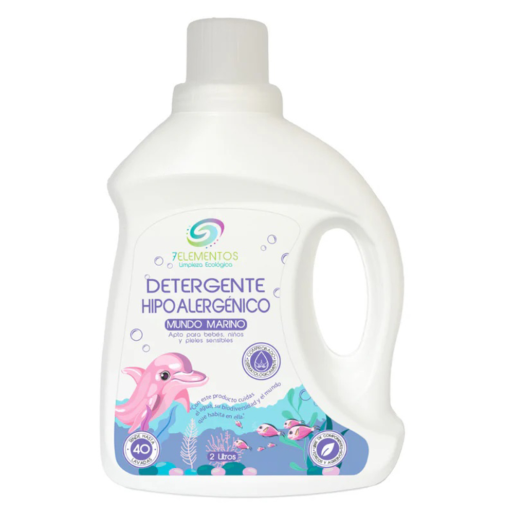 Detergente Hipoalergénico x 2 litros - 7 Elementos