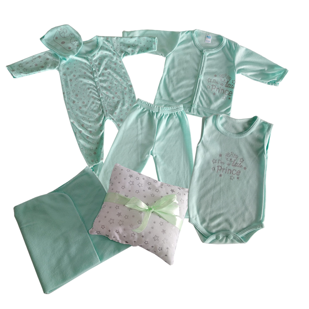 Kit Bienvenida / Primera Muda para bebé 7 piezas niño